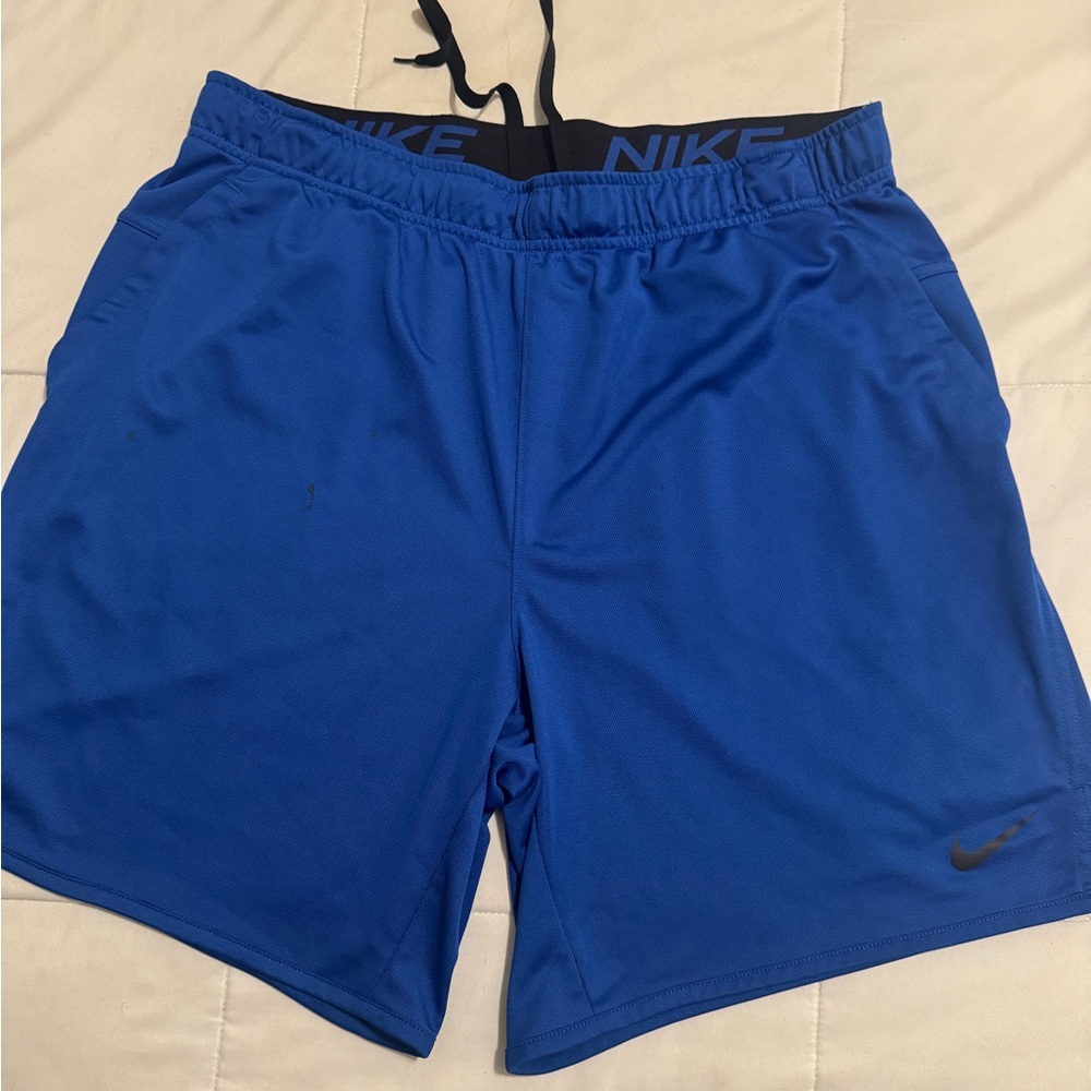 Nike Men's Blue Athletic Shorts-Large
